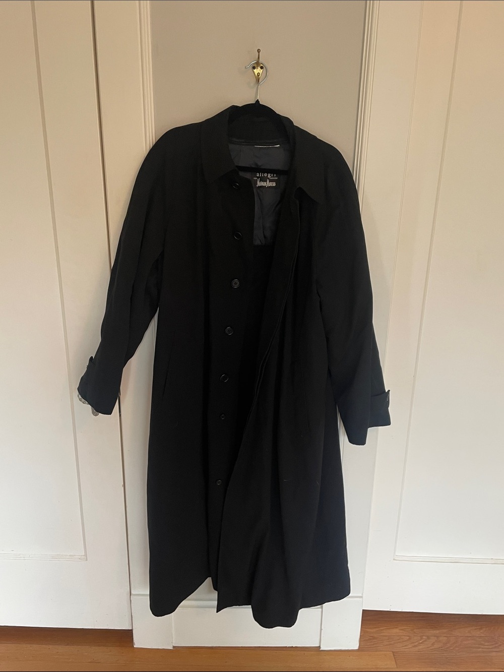 Neiman Marcus vintage cashmere lined black coat!